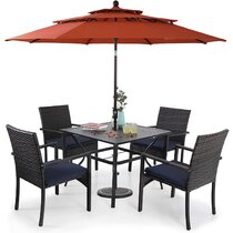 Patio sets with online umbrella included